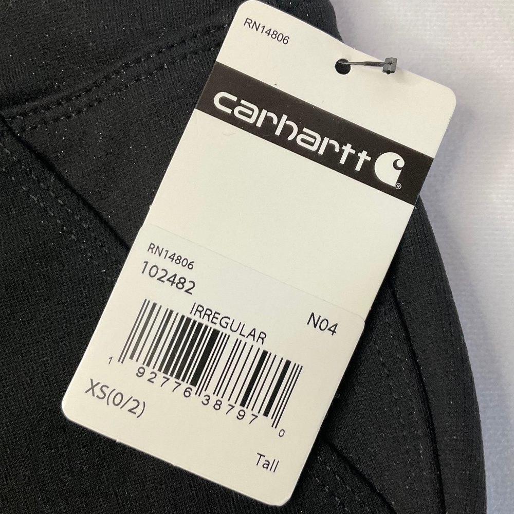 SALE‼️Carhartt 102482 - Women's Force® Utility Knit Pant Black X-small Tall NWT - Picture 7 of 11